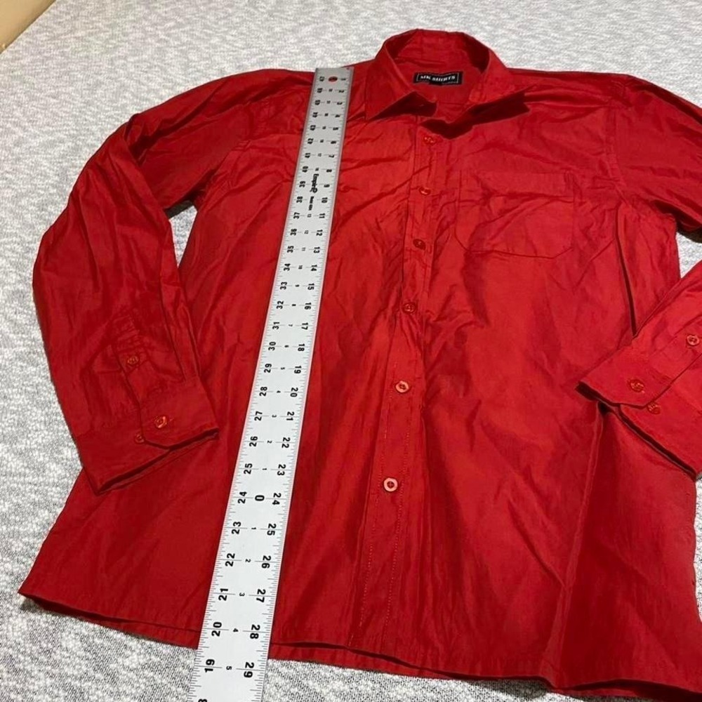 MK Shirts Red long sleeve button up shirt Men L. SKU-A198 #menswear #formal